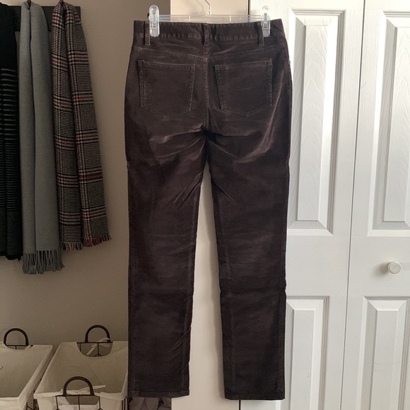 J.JILL Brown Slim Leg Stretch Corduroy Pants 2 - Picture 3 of 10